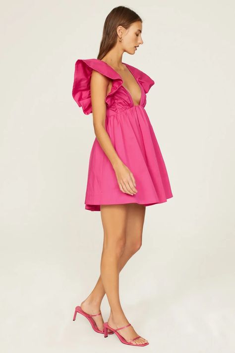 Clementine Mini Dress by For Love and Lemons for $30 - $35 | Rent the Runway Pink Babydoll, Statement Choker, Cocktail Attire, Dress Orange, Rent The Runway, Closet Designs, Love And Lemons, For Love And Lemons, For Love