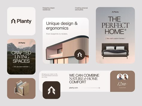 Planty Real Estate Branding by Halo Branding for HALO LAB on Dribbble Best Landing Page Design, Startup Branding, Real Estates Design, Real Estate Branding, Logotype Design, Ux Web Design, Website Inspiration, Landing Page Design, Business Signs