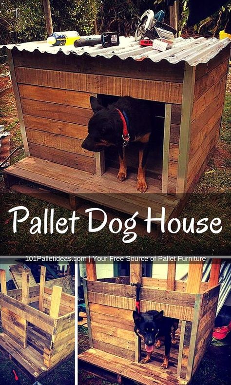 Diy Dog House Outdoor, Dog Course, Dog House Outdoor, Big Dog House, Dog Nook, Dog House Plan, Pallet Dog House, Small Dog House, Puppy Tips