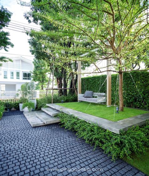 The White Story (#gingsite665) Courtyard Landscaping, Tropical Garden Design, Landscape Design Plans, Relaxing Places, Outdoor Gardens Design, Rain Garden, Backyard Garden Design, Small Patio, Modern Landscaping