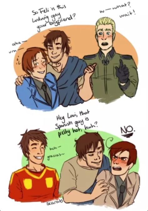 Grandpa Rome being embarrassing xD Germany X Italy, Hetalia Rome X China, Germany X Italy Hetalia, Aph Portugal, Rome X Germania Hetalia, Hetalia Gerita Comics, Hetalia Grandpa Rome, Italy Hetalia, Italy X Japan Hetalia