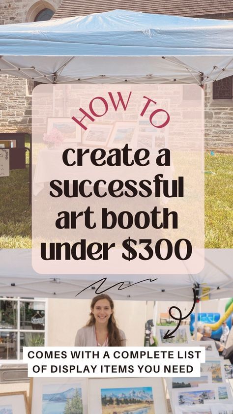 Unsure how to set up an art booth?

 In this article I'll walk you through everything you need to know when considering to sell art at festivals. From five lessons I learned through selling art- to a list of everything you need for a booth, you will be set up to make a profit. Fine Art Booth Display, Artist Booth Set Up, Fall Festival Vendor Booth Ideas, Displaying Art At Craft Fair, Art Print Booth Display, How To Set Up A Booth Vendor Events, Art Show Set Up, Art Vendor Display, Art Booth Setup