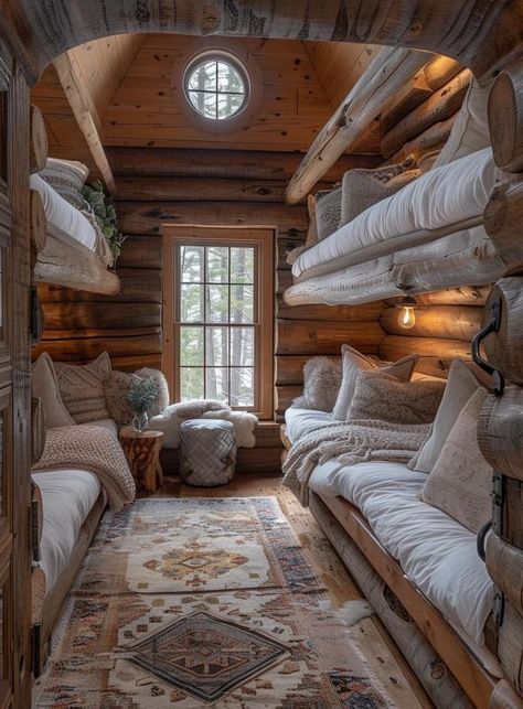 Attractive Log Cabins Log Cabin Bedroom, Log Cabin Interior, Lakeside Resort, Cabin Aesthetic, Cabin Bedroom, House Property, Aesthetic White, Log Cabins, Mountain House