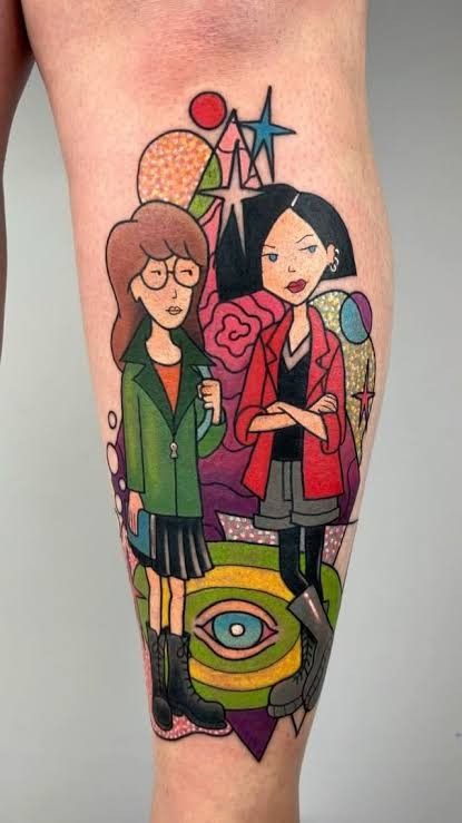 Daria And Jane Tattoo, Daria Tattoo Ideas, Tina Belcher Tattoo, Ameena Core, Tv Show Tattoos, Daria Tattoo, Tattoo Claims, Daria And Jane, Daria Mtv