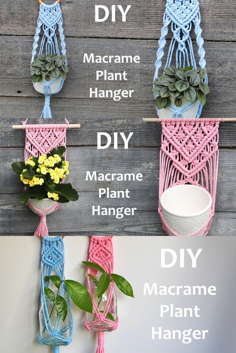 Diy Macrame Wall Hanging Planter, Free Macrame Wall Plant Hanger Patterns, Mekrami Plant Hanger, Macrame Wall Hanging Diy Tutorials How To Make Plant Hangers, Macrame Planters Diy, Macrame Succulent Hanger Diy, Macrame Wall Hanging Plant Holder Tutorial, Macrame Plant Hanger Wall Hanging, Macrame Plant Wall Hanger Diy