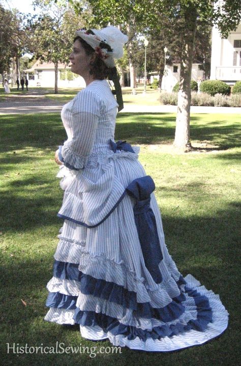 Constructing a Victorian Bustle Dress – Historical Sewing Georgian Dress, Victorian Gown, Victorian Era Fashion, 1800s Fashion, Bustle Dress, Period Dress, Victorian Costume, Victorian Clothing, Steampunk Clothing