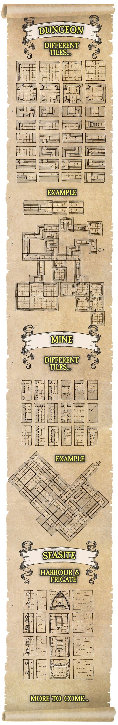 Create maps for pen & paper, role-playing, DnD and miniature games Dungeon, mining, terrain tiles +hundreds of objects! 'Dwarven Paper' Dnd Tiles, Dnd Diy, Pen And Paper Games, Dnd Crafts, Fantasy Map Making, Dnd Mini, Dnd Minis, Dungeon Tiles, Dnd World Map