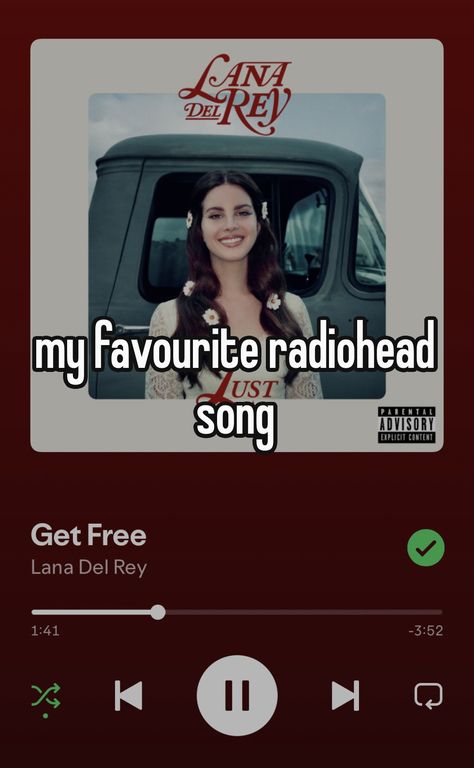 whisper, lana del rey, get free, radiohead Get Free Lana Del Rey, Lana Del Rey Whisper, Radiohead Songs, Lana Rey, Parental Advisory Explicit Content, Radiohead, She Song, Lana Del Rey, All About Time