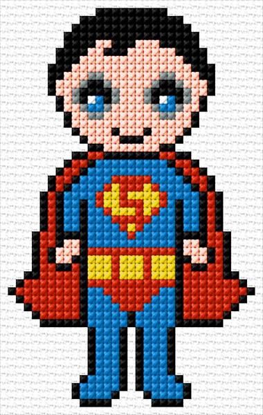 Superman Cross Stitch Calculator, Superman Baby, Modele Pixel Art, Disney Cross Stitch Patterns, Crochet Baby Shoes Pattern, Bead Crochet Patterns, Baby Sweater Knitting Pattern, Xmas Cross Stitch, Disney Cross Stitch