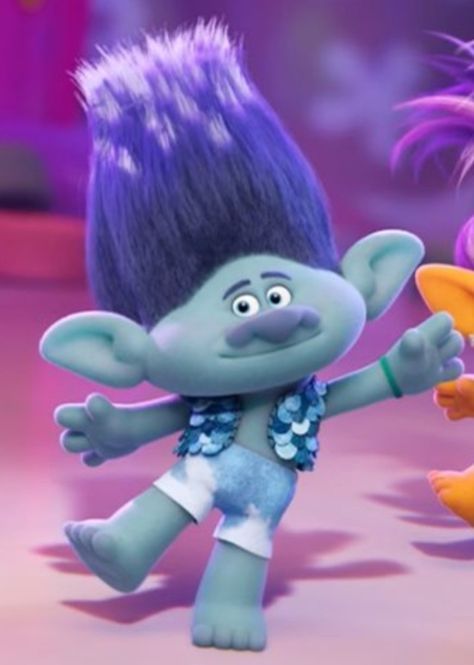 Branch Trolls Band Together, Trolls Band Together Branch, Trolls Aesthetic, Trolls Drawing, Trolls Screenshots, Trolls Brozone, Cereals Packaging Design, Trolls Branch, Blue Characters