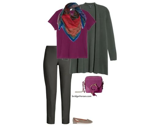 How to Wear Fall Colors When You Have Cool Coloring - Bridgette Raes Style Expert Outfits For Cool Skin Tones, Fall Colors Fashion, Orange Pumps, Olive Pants, Cool Skin Tone, Teal Sweater, Suede Dress, Hottest Fashion Trends, Purple Fashion