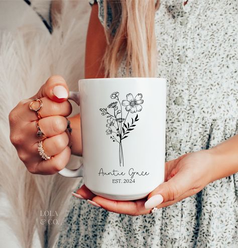 Aunt Mug, Aesthetic Mom, Campfire Mugs, Mama Mug, New Aunt, Camp Mug, Grandma Mug, Birthday Gifts For Grandma, Auntie Gifts