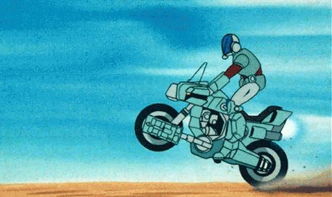 Cyclone motorcycle mecha from Robototech transforming - 80s anime Robotech Anime, Genesis Climber Mospeada, Kaneda Bike, 80s Anime, Tenor Gif, Ethan Hunt, Animation Anime, Power Armour, Lego Spaceship