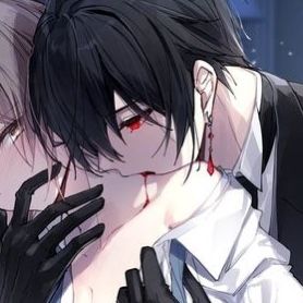 Vampire Kisses Matching Pfp, Vampire Couple Pfp, Vampire Knights Matching Pfp, Vampire X Human, Vampire Girl Pfp, Vampire Love Couple Anime, Best Anime Couples, Romantic Anime Couples, Positive Art