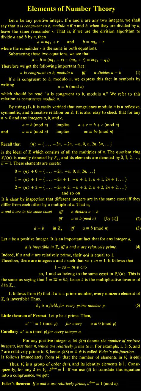 Elements of Number Theory Number Theory Mathematics, Discrete Math, Group Theory, Math Sort, Math Foldables, Algebra Problems, Discrete Mathematics, Advanced Mathematics, Math Quotes