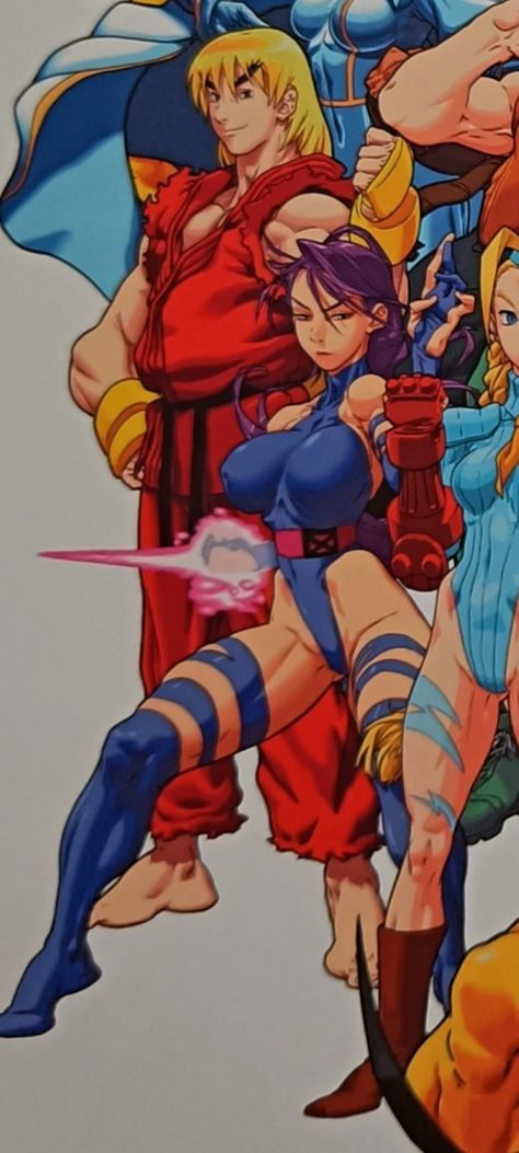 Marvel Vs Capcom Fanart, Capcom Fanart, Capcom Vs, Buff Women, Street Fighter Art, Man Vs, Marvel Vs, Art Characters, Anime Crossover