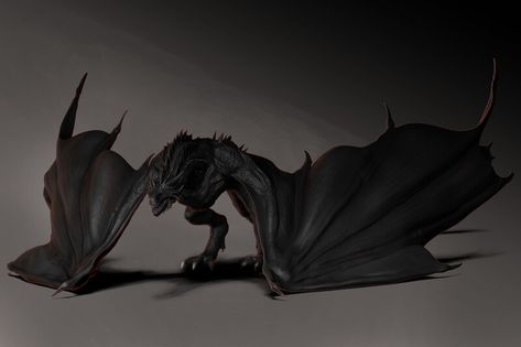 ArtStation - Explore Balerion The Black Dread, Red Hood Comic, Dragon Anatomy, Black Dreads, Black Beast, Dragon Silhouette, Game Of Thrones Dragons, Dragon Tales, Got Dragons