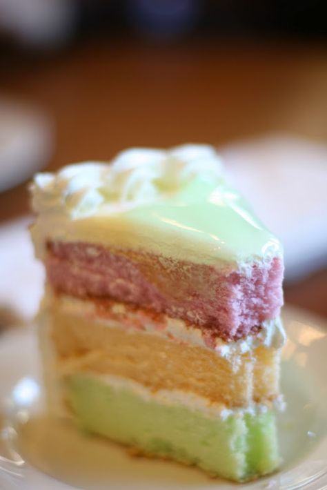 Paradise Cake Recipe, Rainbow Sherbet Ice Cream, Paradise Cake, Sherbet Ice Cream, Hawaiian Desserts, Lemon And Coconut Cake, Cake 5, Fruity Cake, Hawaii Food