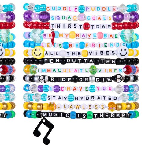 Edm Bracelets, Rave Kandi Ideas Edm, Kandi Phrases, Rave Candy Bracelets Edm, Rave Kandi Bracelets Starlight Shine, Kandi Words Ideas, Rave Sayings, Kandi Sayings Rave, Rave Bracelets Kandi Sayings