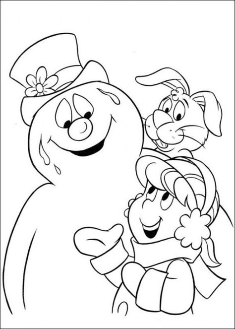 Frosty the Snowman Coloring Pages Snowman Coloring, Snowman Coloring Pages, Santa Coloring Pages, Snowman Images, Printable Snowman, Christmas Coloring Sheets, Frosty The Snowman, Free Coloring Sheets, Cartoon Coloring Pages