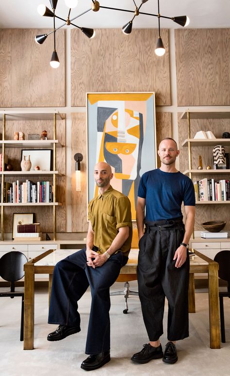 The fun-loving design duo behind Apparatus feel the rhythm—and hit their stride—at a new Manhattan headquarters that has the whole town buzzing Apparatus Lighting, Apparatus Studio, Bedroom Scene, Oak Panels, Lighting Companies, Simple Interior, Bright Kitchens, Black Chair, Modern Light Fixtures