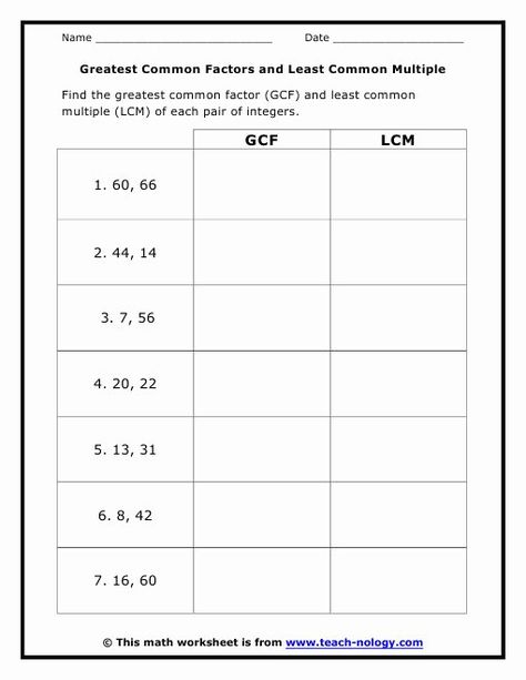 Gcf and Lcm Worksheet Elegant Word Problems Involving Gcf and Lcm Answer – Chessmuseum Template Library Hcf And Lcm Worksheet For Class 5, Math Factors, Gcf And Lcm, Lcm And Gcf, Greatest Common Factor, Least Common Multiple, Common Multiples, Greatest Common Factors, Prime Factorization