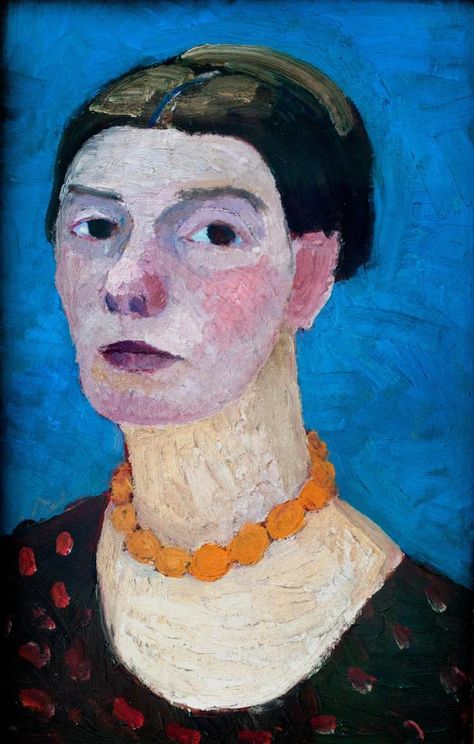 A self-portrait from 1906, the year that her short artistic career peaked Paula Modersohn Becker, Female Painters, Google Doodle, Drawing Tutorial Face, Expressionist Artists, German Expressionism, Abstract Faces, Illustration Character Design, Face Drawing