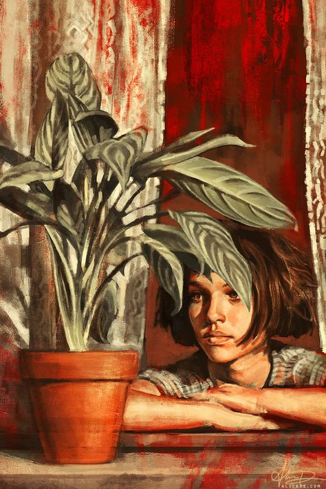 Spectacular Film Inspired Paintings by Alice X. Zhang - My Modern Metropolis (Leon: The Professional) The Professional, A Woman, Leon