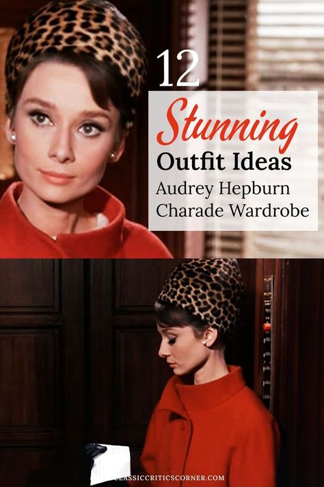 audrey hepburn charade Audrey Hepburn Movie Outfits, Audrey Hepburn Costume Ideas, Audrey Hepburn Sewing Pattern, Catherine Hepburn Style, Charade Audrey Hepburn, Audrey Hepburn Charade Outfit, Old Hollywood Style Outfits, Audrey Hepburn Looks, Audrey Hepburn Aesthetic Outfits