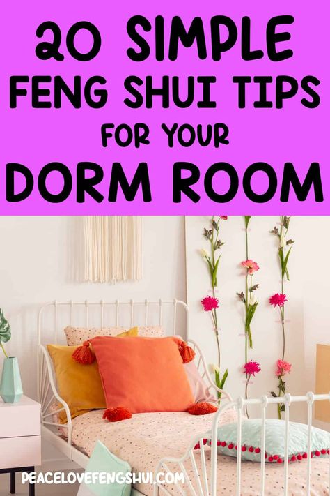 How to Feng Shui a Dorm Room for Success and Positive Energy Feng Shui Bedroom Layout Small, Feng Shui Dorm Room, Feng Shui Candles, Dorm Room Tips, Feng Shui Your Desk, Feng Shui Bagua Map, Feng Shui Colors, Room Feng Shui, Bed Placement