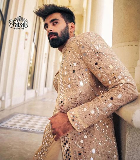 Wedding Special Trending Designer Luxury Mirror Work Embroidery Suit 🔥💥 👉 PLEASE FOLLOW @faisaloutfits FAISAL OUTFITS IS FEATURING PLATFORM FOR MEN'S FASHION | COUTURE | STYLE | LIFESTYLE ___________________________________________________ 👉 MADE TO MEASURE AVAILABLE 🔥 TAKE A SCREENSHOT AND SEND ME ON WHATSAPP FOR ORDER 👇👇👇 🌟 BOOK YOUR ORDER ON WHATSAPP 👉+91 9027731632 🌟 ALSO DM US TO ORDER ⬇️ 👉 @faisal_kurta_design44 ___________________________________________________ 🌟 GET YOUR DR... Mirror Work Embroidery, Wedding Fits, Embroidery Suit, Luxury Mirror, Indian Men Fashion, Wedding Sherwani, Wedding Outfit Men, Couture Style, Womens Suits