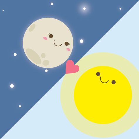 Moon+Sun - Happy drawings :) Sun And Moon Drawing, Sun And Moon Drawings, Kawaii Illustration, Moon And Sun, Moon Drawing, Moon Sun, Happy Drawing, Kawaii Doodles, British Library