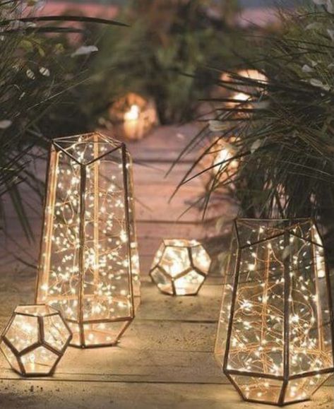 Lighted Centerpieces, Copper Wire Lights, Shimmer Lights, Wire Lights, Punta Cana, Twinkle Lights, Romantic Weddings, Wedding Lights, Simple Weddings