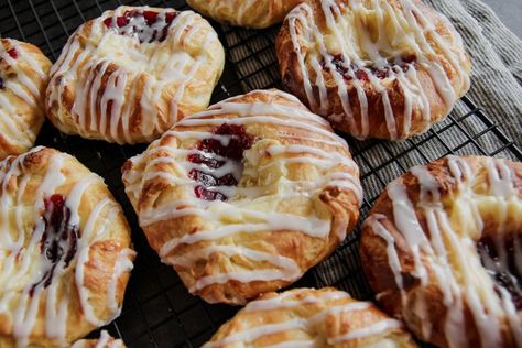 Sourdough Cream Cheese Danish, Sourdough Cheese Danish, Sourdough Danish Pastry, Sourdough Danish, Danish Pastry Recipe, Sourdough Treats, Using Sourdough Starter, Retreat Food, Sourdough Ideas