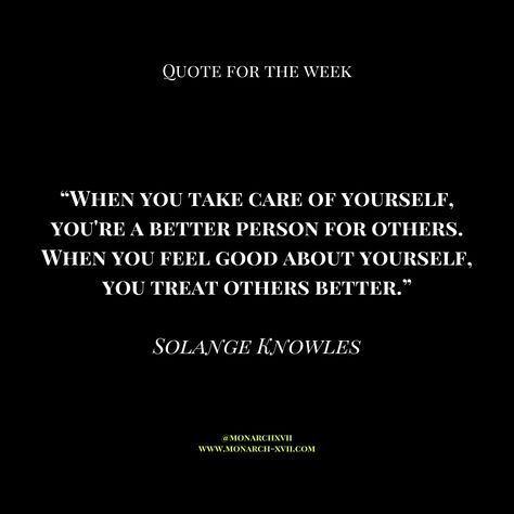 You have to be your number one advotacte. Don't be afraid go take up space when you walk in a room. Being yourself is all you need to be different in a sea of personalities.

But, who are you?

Follow us @monarchxvii to explore how you think of yourself.

#dressstylefeel #selflove #identity #ursulaburns #wednesdaysquotes Take Up Space, Being Yourself, Solange Knowles, Don't Be Afraid, Dont Be Afraid, A Sea, Be A Better Person, Be Afraid, Personalities