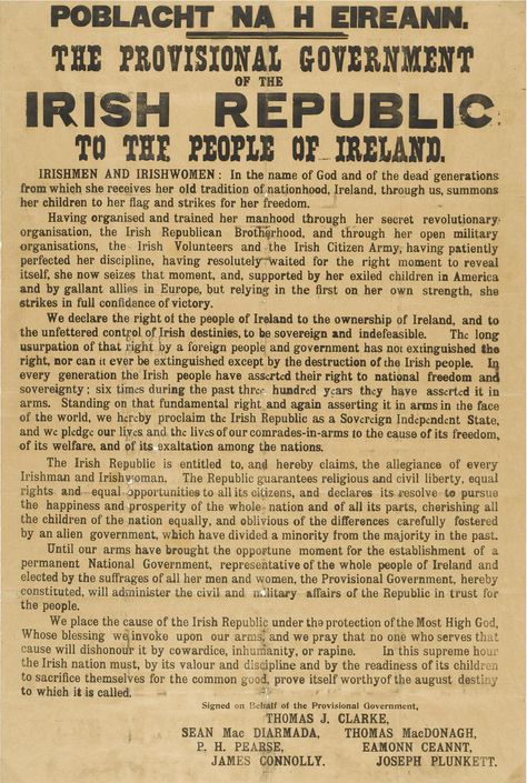 Irish Republicanism, Irish Poster, Irish Independence, Easter Rising, Ireland History, Irish Eyes Are Smiling, Newspaper Headlines, Irish Culture, Irish History