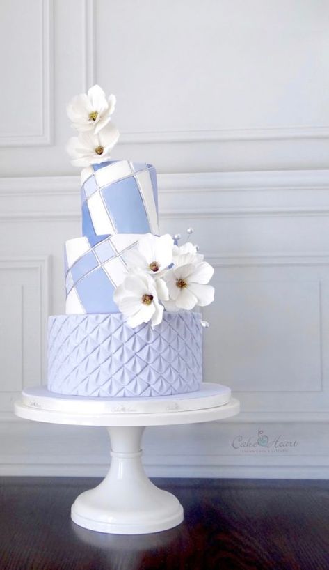 Periwinkle Lilac Fondant Cake, Periwinkle Wedding Cake, Lilac Cakes, Ruffle Texture, Cake Competition, Cakes Decor, Cake Heart, Mothers Day Cake, Ruffle Cake