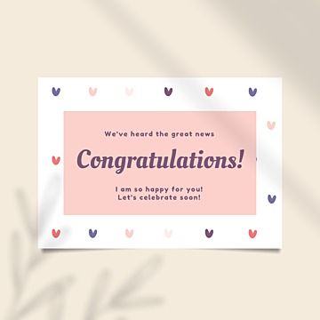 Congratulation Card Design, Kartu Ucapan Congratulations, Greeting Card Congratulation, Kartu Ucapan Graduation, Ideas Cenas, Congratulations Template, Congratulations Card Design, Success Background, Cute Congratulations Card