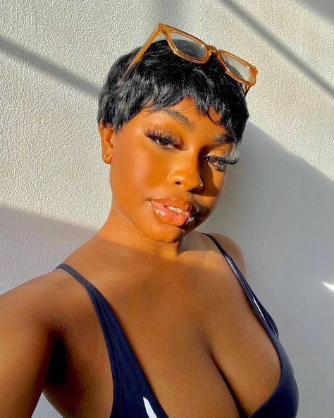 Bowl Cut Black Women, Nia Long Short Hair, Hair Baddie, Permed Hair, Nia Long, Curly Crochet Hair Styles, Hairstyle Short, Short Hair Pixie Cuts, Hairstyle Inspo