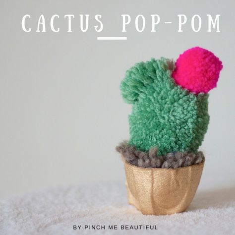 cactus pop pom, http://www.coolcrafts.com/diy-cactus-crafts/ Pompon Diy, Fun Crafts For Teens, Easy Crafts For Teens, Cactus Craft, Crafts For Teens To Make, Cactus Diy, Diy Crafts For Girls, Diy Pom Pom, Diy Yarn Crafts