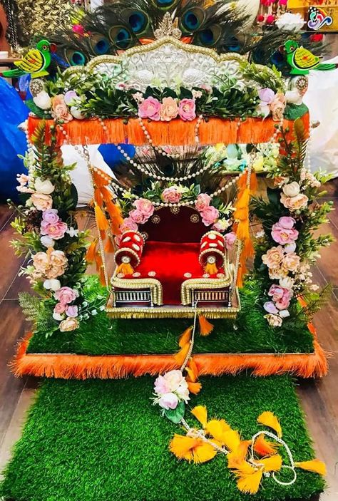 Kanhaji Jhula Decoration, Krishn Ji Jhula Decoration, Krishna Jula Decoration, Kanha Ji Jhula Decoration, Janmastami Decorations Idea, Krishna Jula Decoration Ideas, Laddu Gopal Jhula Decoration, Krishna Jhula Decoration Ideas, Janmashtami Decoration Ideas Home Krishna