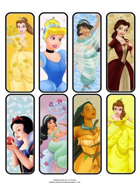 Disney princess bookmark printables and 20 FREE Disney Printables - Crafts, Coloring, Planning, Creativity and More on Frugal Coupon Living. Disney Princess Bookmarks, Princess Bookmarks, Disney Printables Free, Disney Bookmarks, Bookmark Crochet, Princess Printables, Tema Disney, Disney Printables, Disney Cards