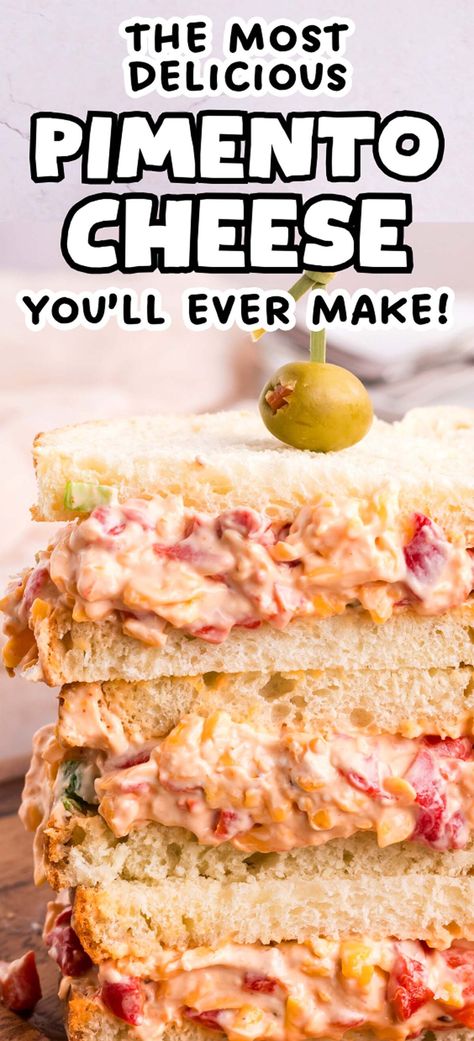 Pimento Cheese Sandwich, Pimento Cheese Dip, Picnic Potluck, Pimento Cheese Sandwiches, Homemade Pimento Cheese, Pimento Cheese Spread, Pimento Cheese Recipes, Cheese Sandwich Recipes, Sandwich Fillings