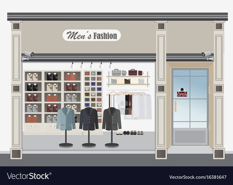 Display Visual Merchandising, Building Vector, Shop Exterior, Store Boutique, Shop House Ideas, Shop House Plans, Shop Window Design, Tailor Shop, Shop Organization