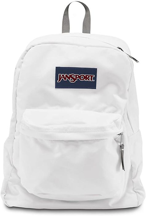 White Jansport Backpack, Cute Jansport Backpacks, School Backpack Jansport, Black Jansport Backpacks, Middle School Backpack, Diy Backpack Pattern, Cute Backpacks For School, Mochila Jansport, Jansport Superbreak Backpack