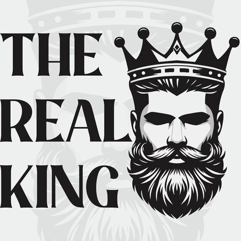 The real king | Premium Vector #Freepik #vector #king #crown #beard #logo Beard Logo, King Crown, Logo Psd, Technology Icon, House Vector, Card Banner, Poster Invitation, Presentation Template Free, Iconic Photos