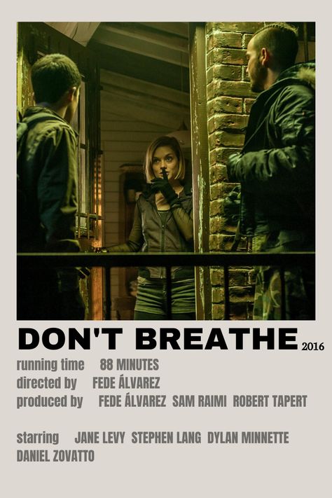 Daniel Zovatto, Movies Minimalist, Don't Breathe, Whitetail Deer Pictures, Jane Levy, Stephen Lang, Sam Raimi, Deer Pictures, Minimalist Posters