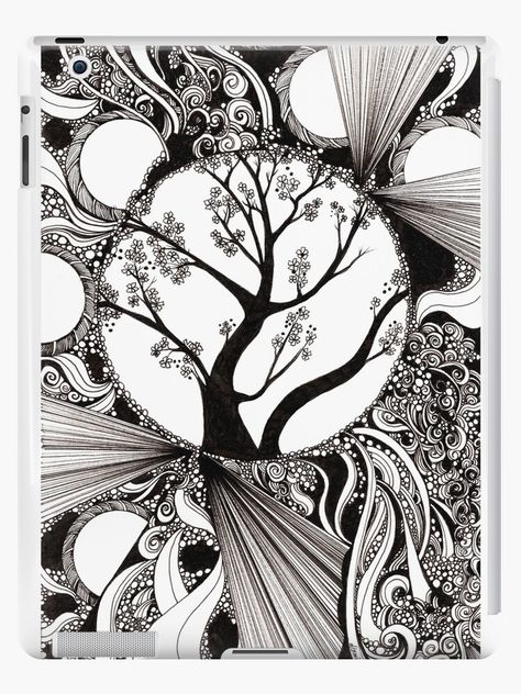 "Spring Splendor, Ink Drawing" iPad Case & Skin by djsmith70 | Redbubble