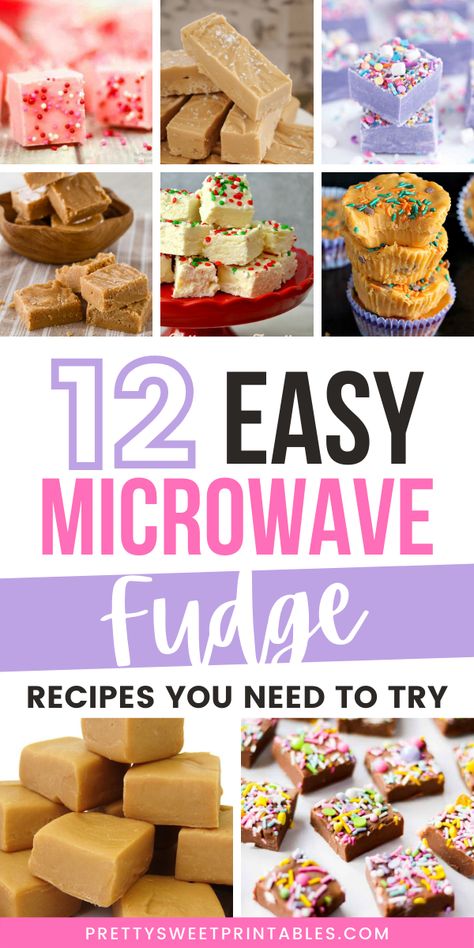 Microwave Fudge Recipes, Quick Fudge Recipe, Chocolate Fudge Recipes Easy, Christmas Fudge Recipes Easy, Vanilla Fudge Recipes, Microwave Peanut Butter Fudge, Easy Microwave Fudge, Easy Microwave Recipes, Microwave Dessert