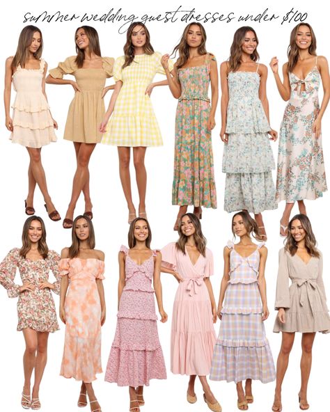 Summer Wedding Guest Dresses | Cella Jane Sun Dress Wedding Guest, Best Wedding Guest Dresses Summer Casual, Midi Summer Wedding Guest Dress, April Wedding Guest Outfit Semi Formal, Boho Wedding Dress Guest Outfit, Summer Wedding Dress Guest Ideas, Cottage Core Wedding Guest Dress, Southern Summer Wedding Outfit Guest, Soft Summer Wedding Guest Dress